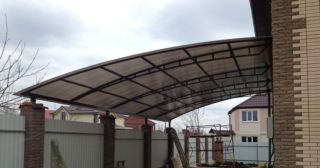 Навесы из поликарбоната к дому Солнечногорск, цена от 3703 руб.